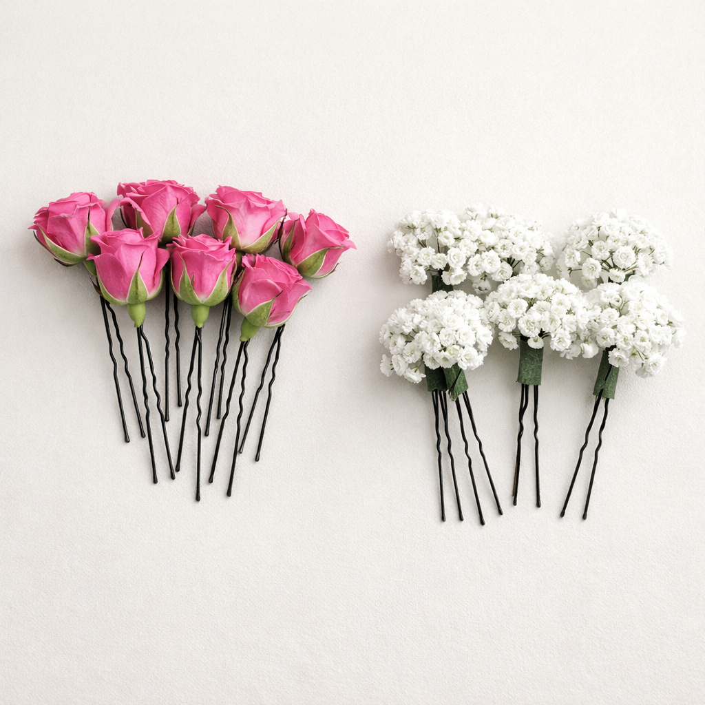 Fresh Flower Hair Pins