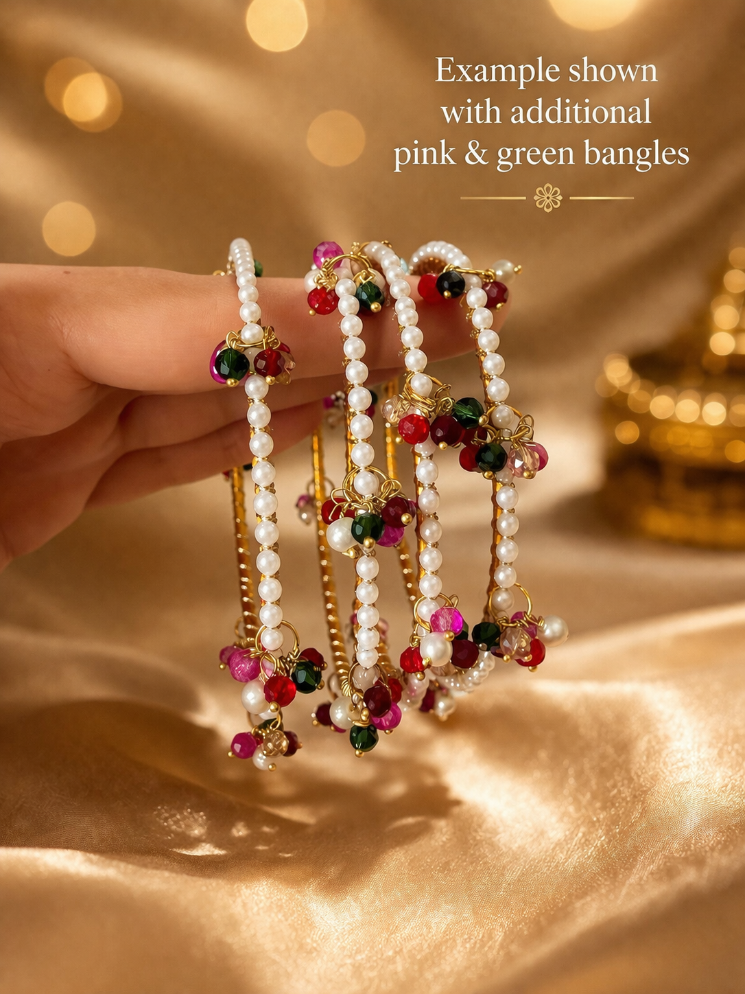 Exclusive to Hanarose Multicolor Kashmiri Bangles (Set of 4) Pre-Order Delivery up to 3 weeks