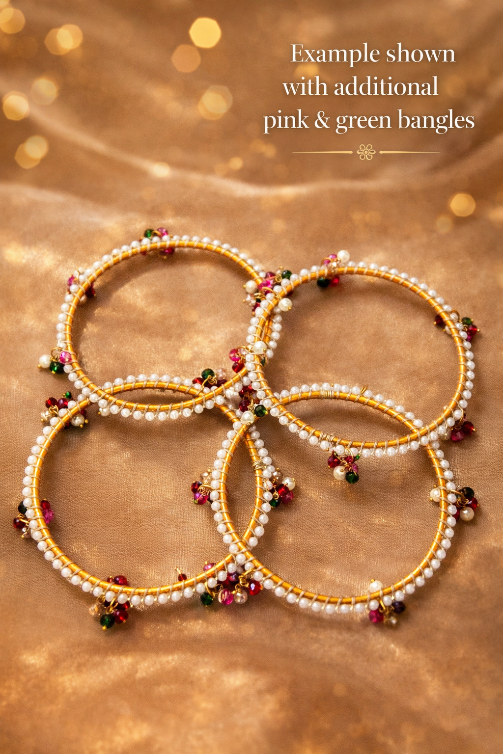 Exclusive to Hanarose Multicolor Kashmiri Bangles (Set of 4) Pre-Order Delivery up to 3 weeks