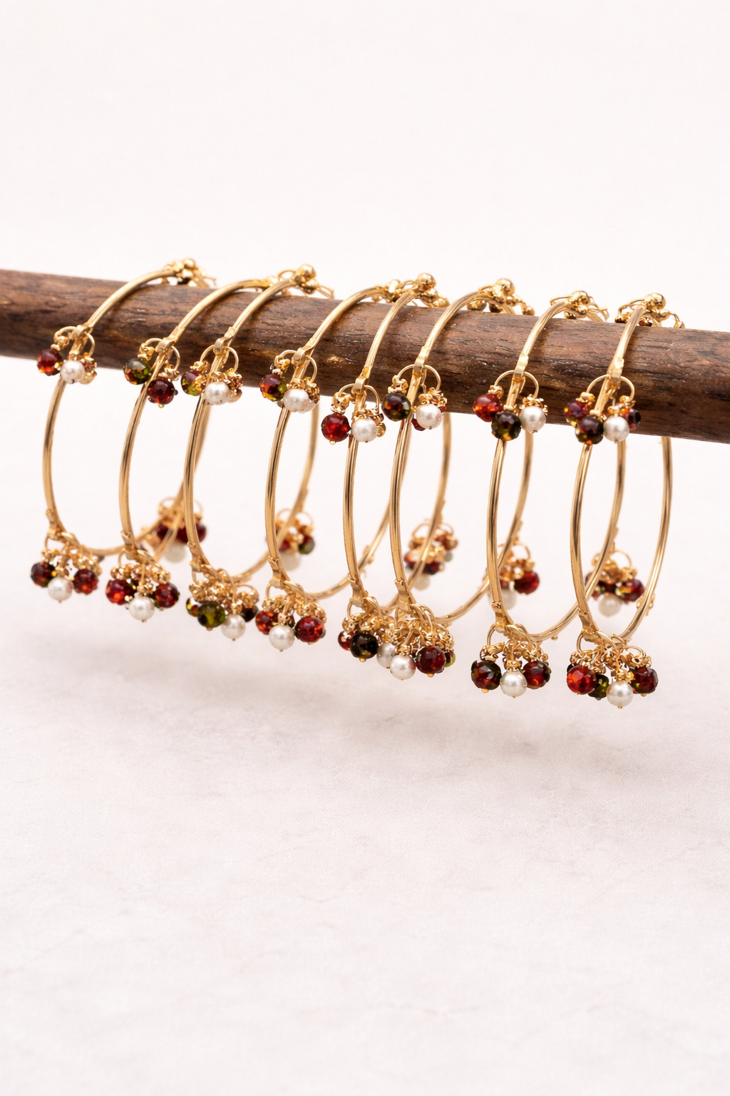 Exclusive to Hanarose Multicolor Kashmiri Bangles (Set of 4) Pre-Order Delivery up to 3 weeks